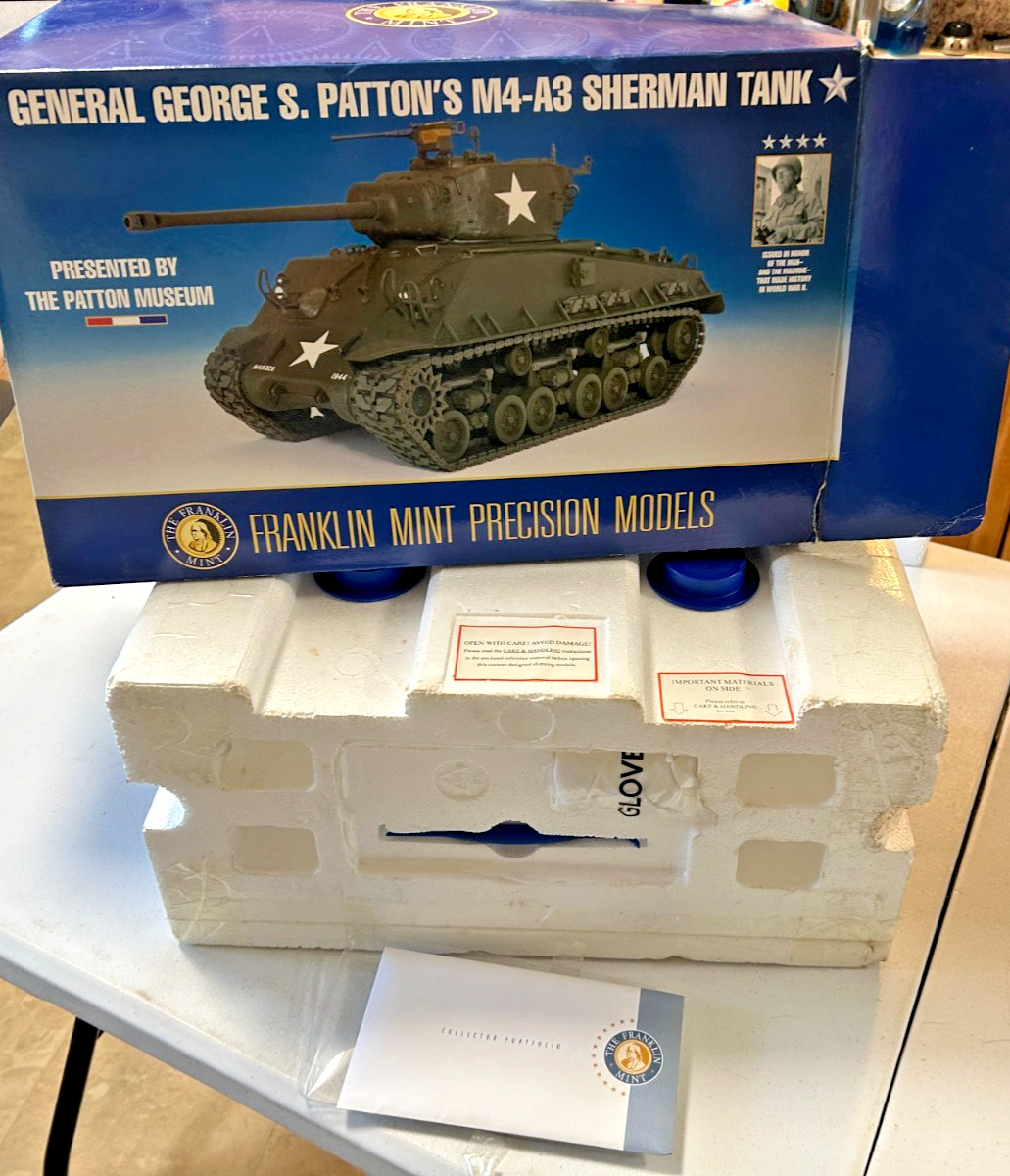 Franklin Mint General George Patton’s M4-A3 Sherman Tank 1:24 Diecast