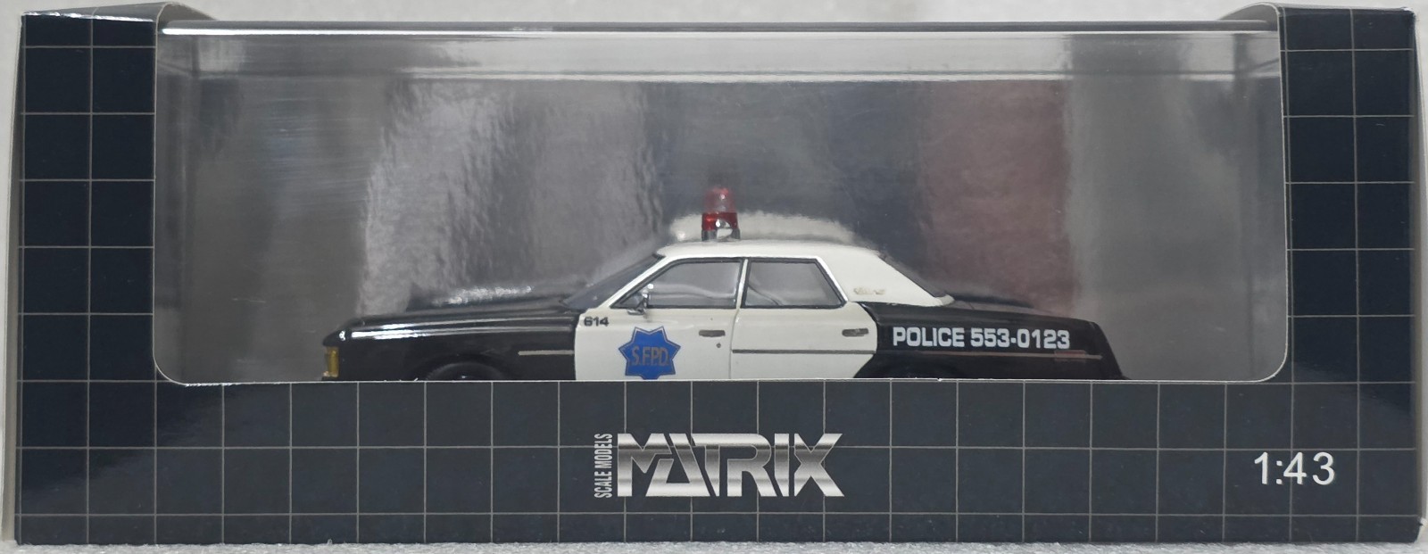 Ford Custom 500 “San Francisco Police Depart.” SFPD 1974 1:43 Matrix MX20603-241