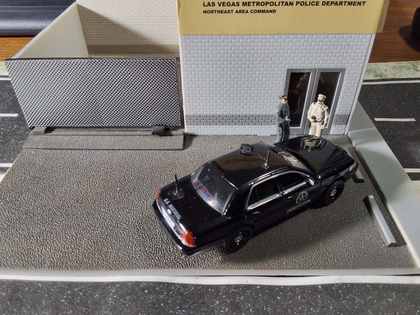 Greenlight Police Ford Crown U.S.MARSHAL SLICK TOP plate reader Custom unit!