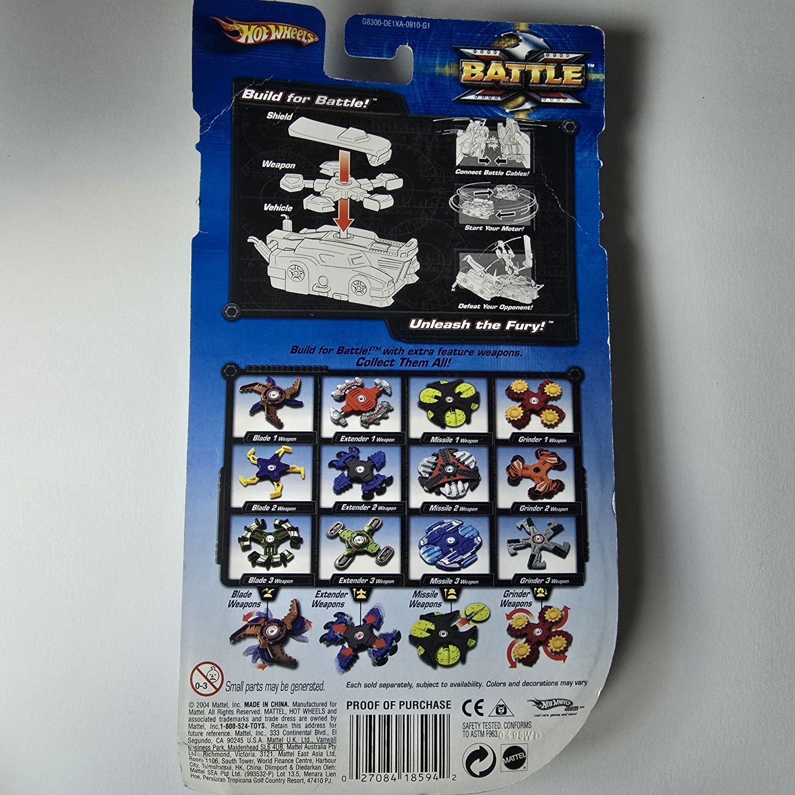 HOT WHEELS BATTLE X WEAPONS PACKS Unopened package