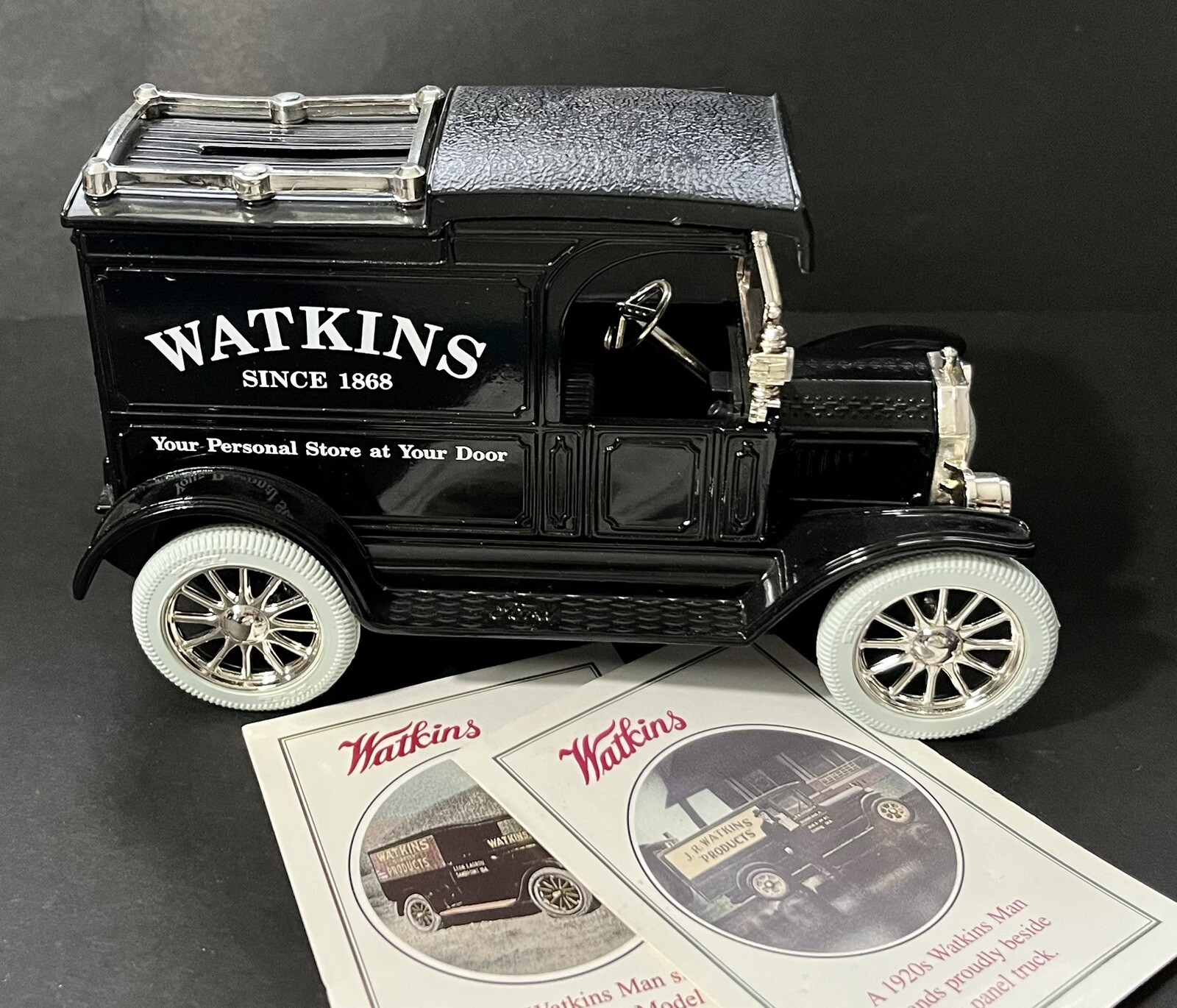 Vintage 1995 Ertl Collectibles Watkins Ford Delivery Model T #F435 Coin Bank
