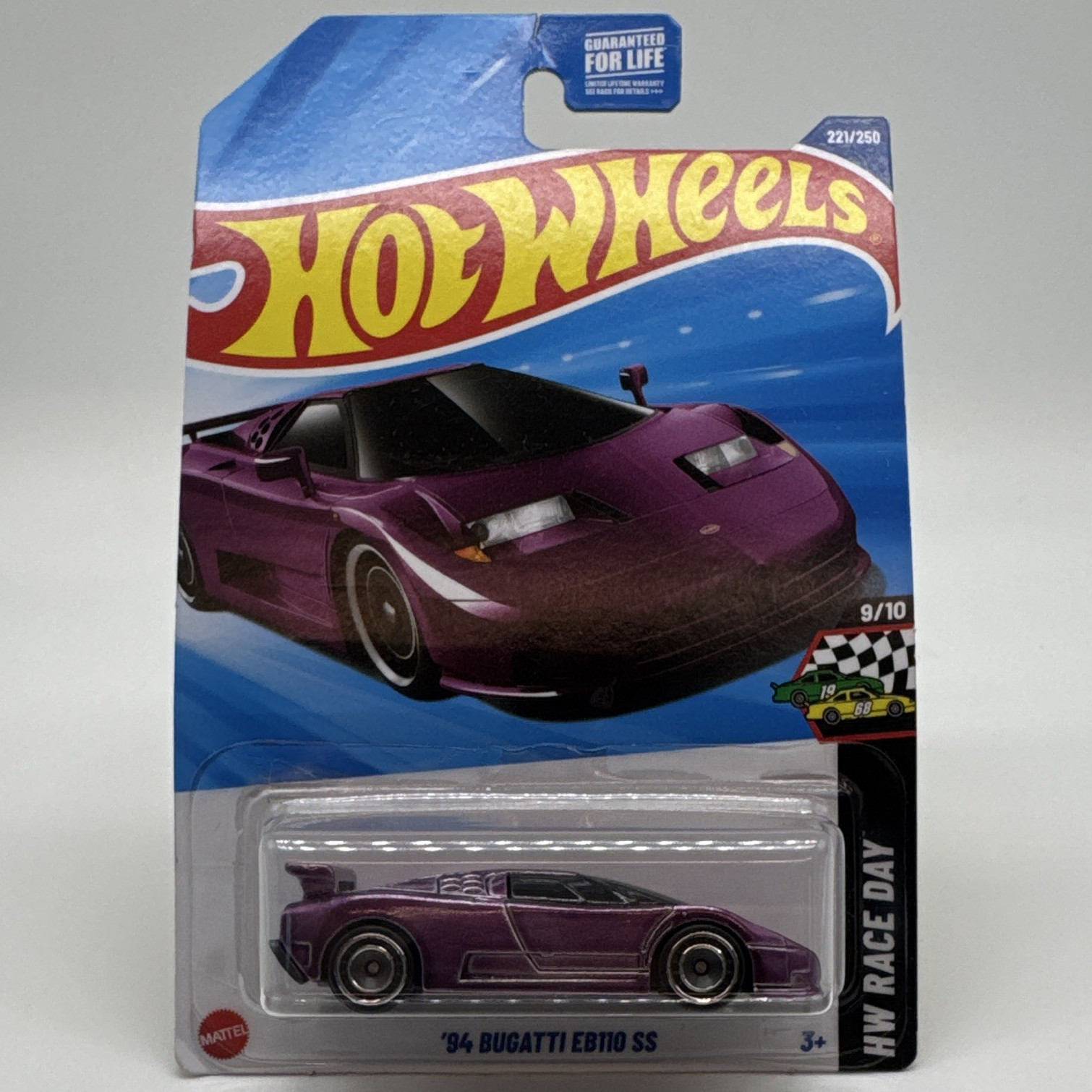 Hot Wheels HW Race Day ’94 Bugatti EB110 SS 1:64 Diecast Purple Unopened