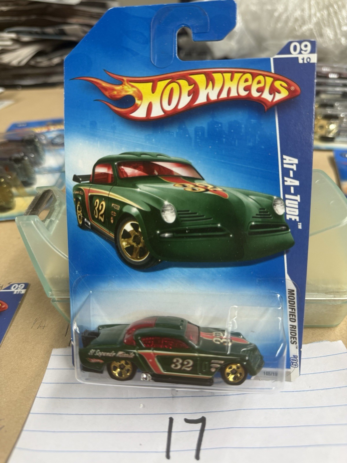 2009 Hot Wheels #165 Modified Rides 9/10 AT-A-TUDE Green Variation w/Gold 5Spoke