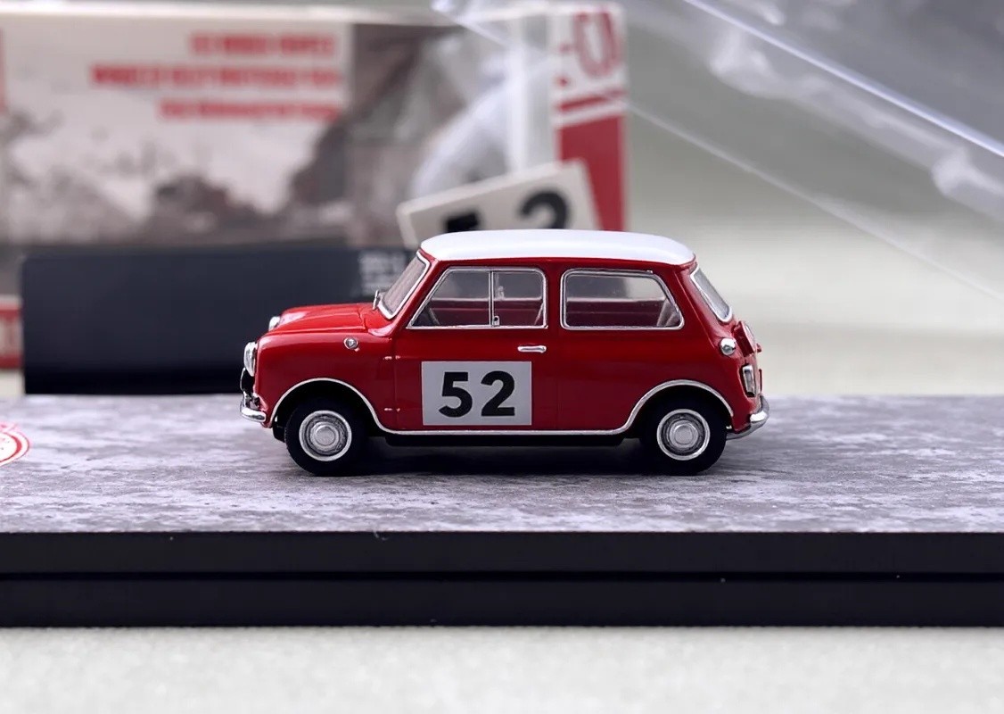 GCD 1:64 Red Mini #52 Morris Cooper S Rallye Sport Model Diecast Metal Car