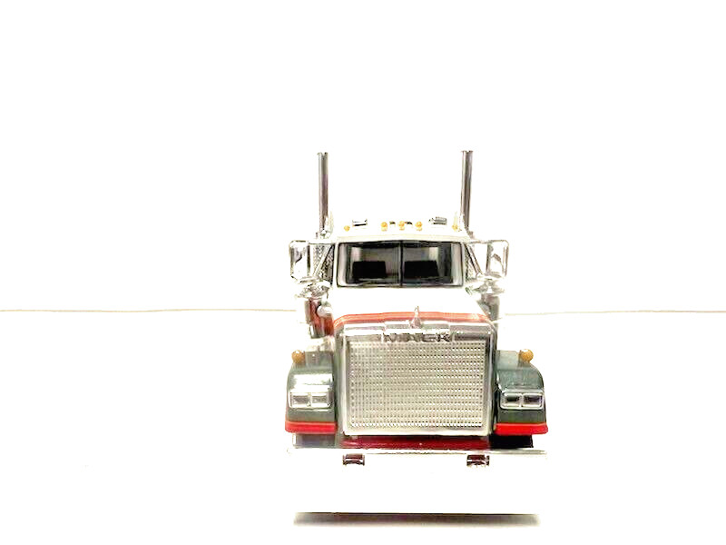 DCP / FIRST GEAR 1/64 SCALE MACK SUPER LINER FLAT TOP WHITE, RED, GRAY, ORANGE