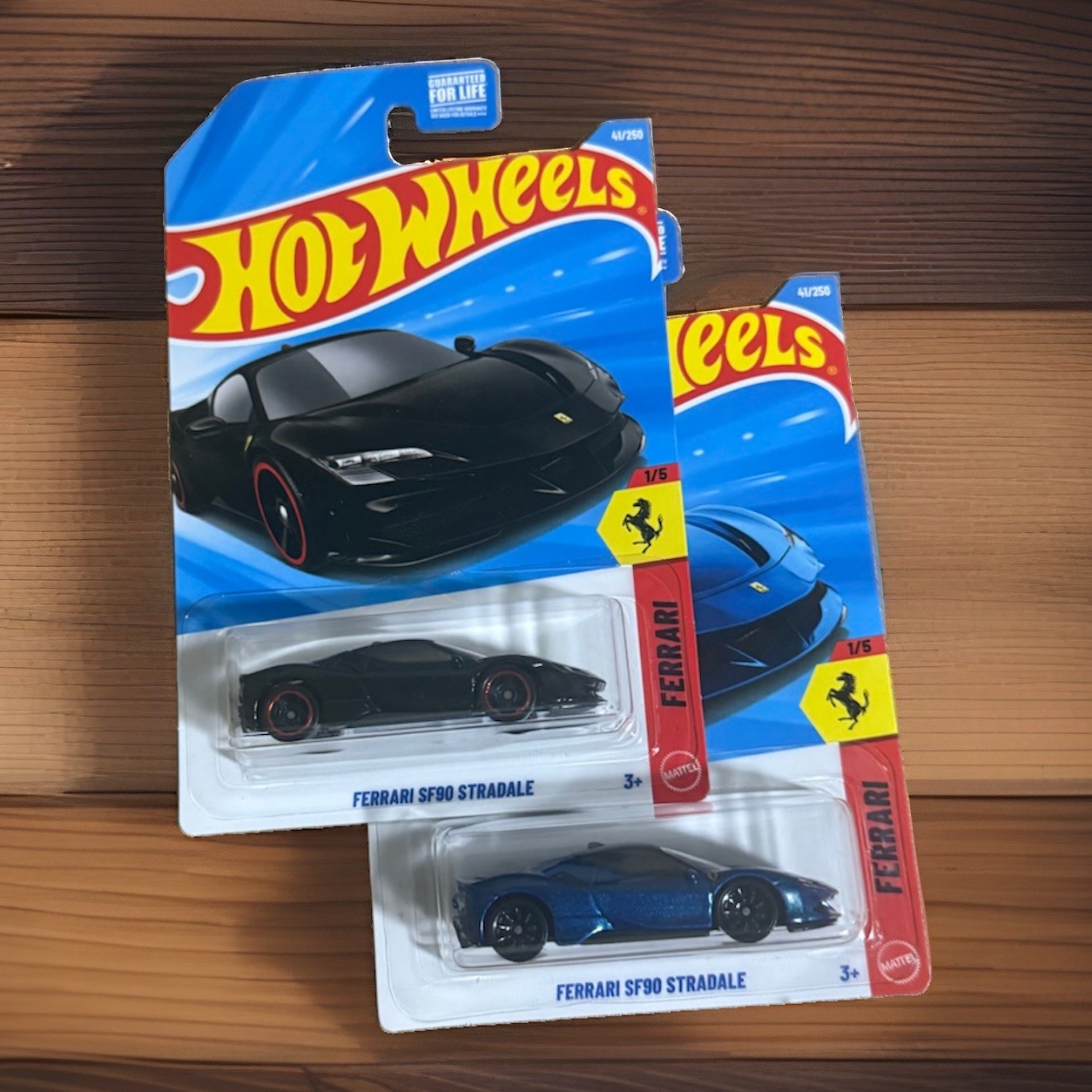2026 Hot Wheels FERRARI 🍒 SF90 STRADALE Black & Blue ✌🏽 LOT 2 💯🍒