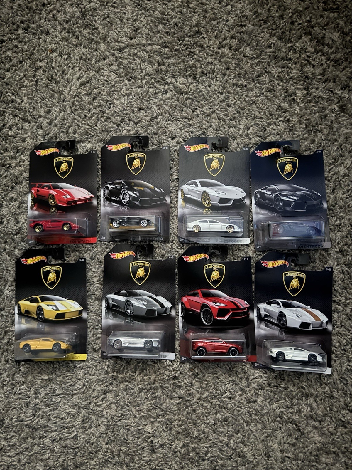 Hot Wheels 2017 Walmart Lamborghini Series Complete 8 Cars