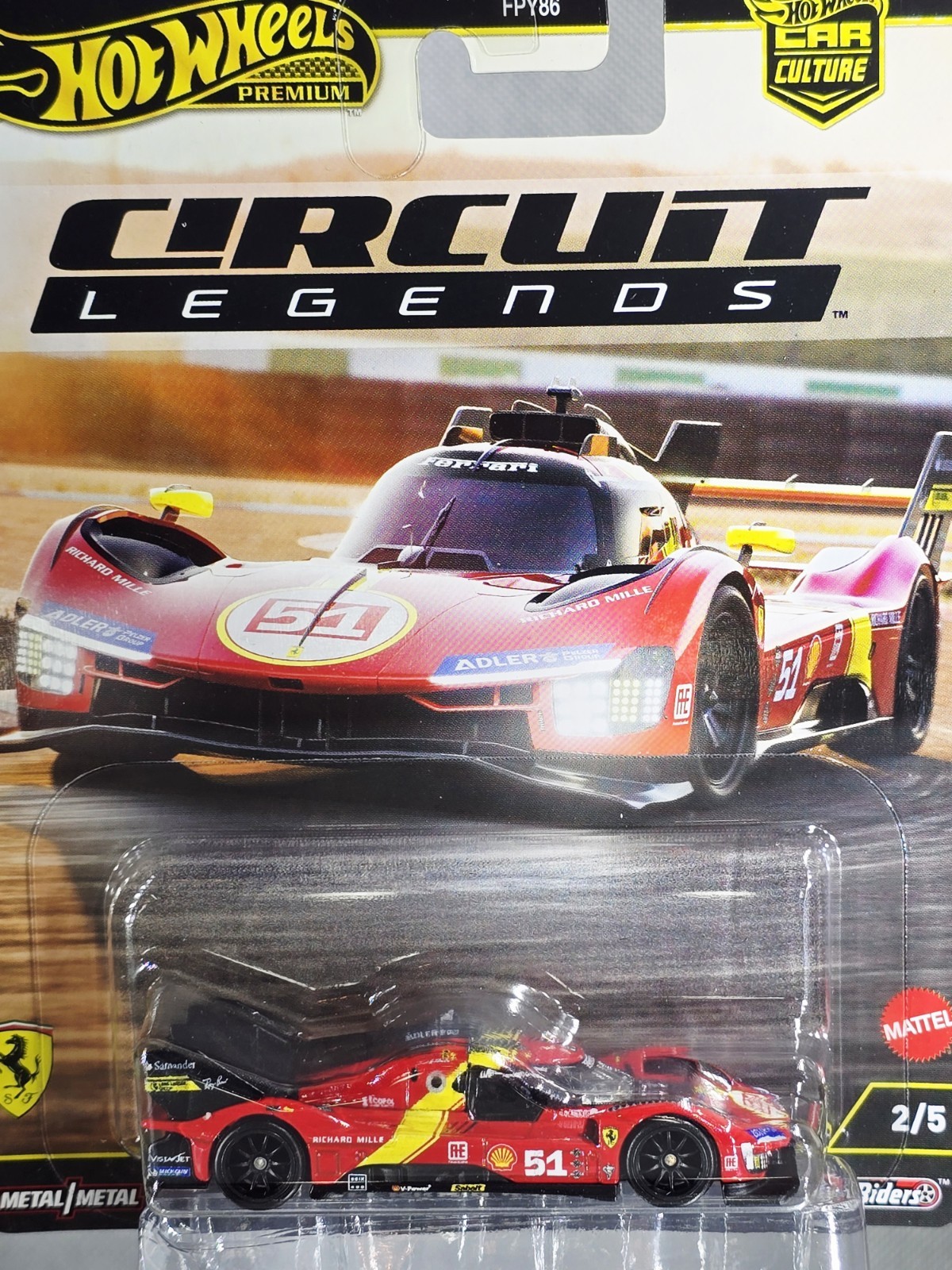 Hot Wheels Premium 2025 Car Culture “Circuit Legends” Ferrari 499P Red 1:64