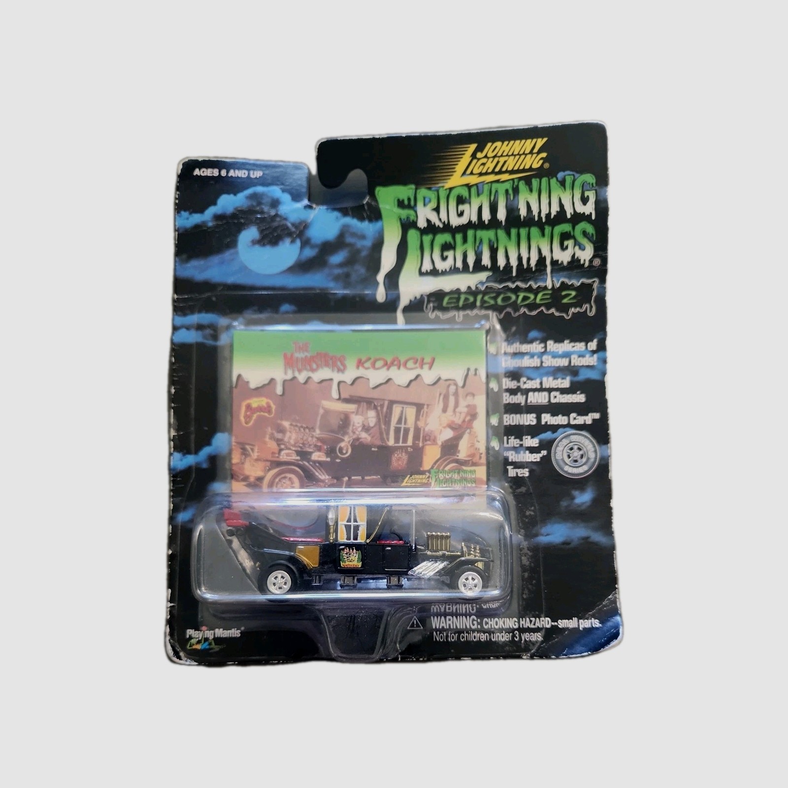 Johnny Lightning Frightning Lightning “The Munsters Koach” Diecast With Card CIN