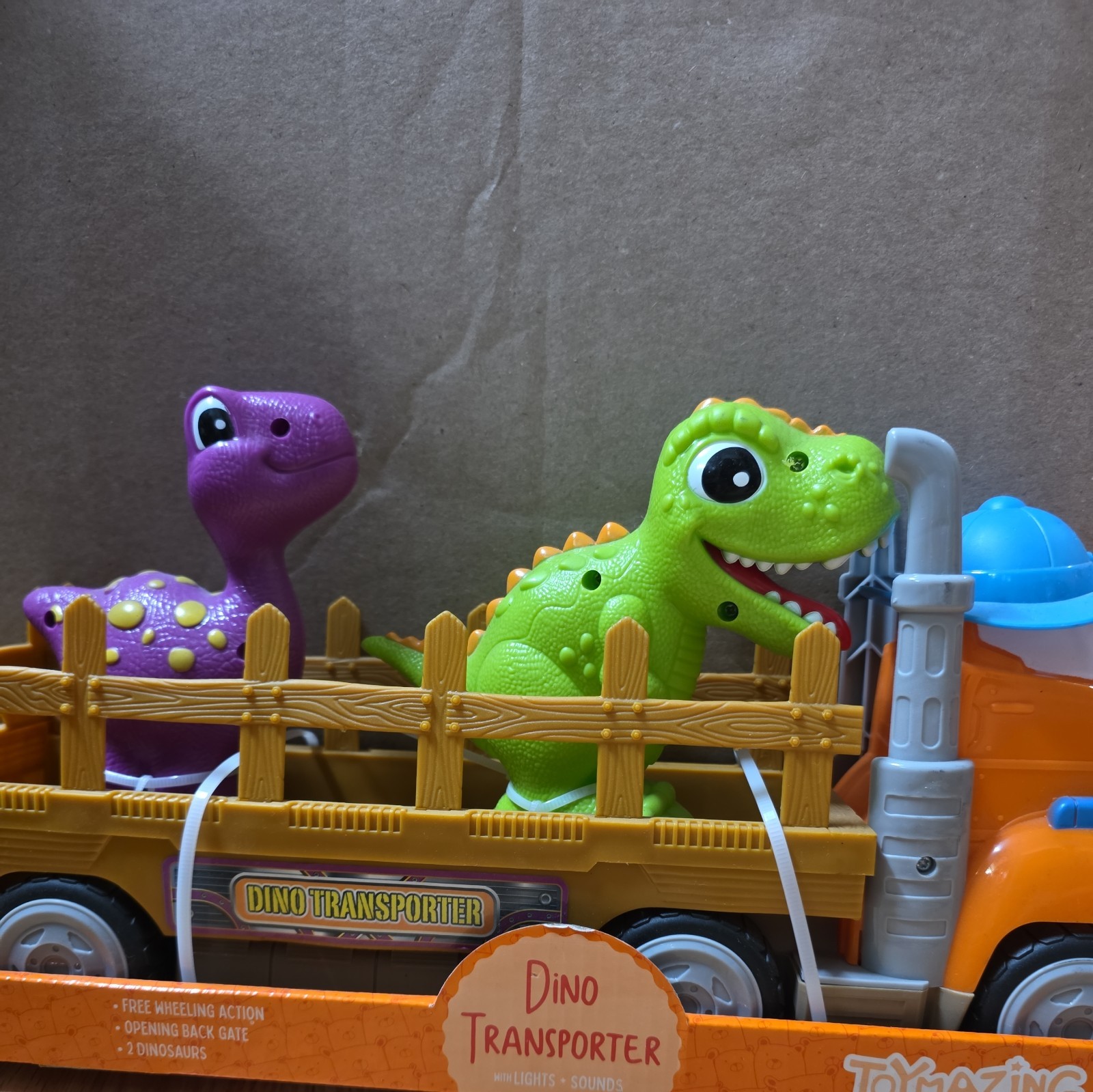 3 Dino Truck Bundle 6 Dinos, 3 Trucks Lights Up & Sound Ages 24m And Up