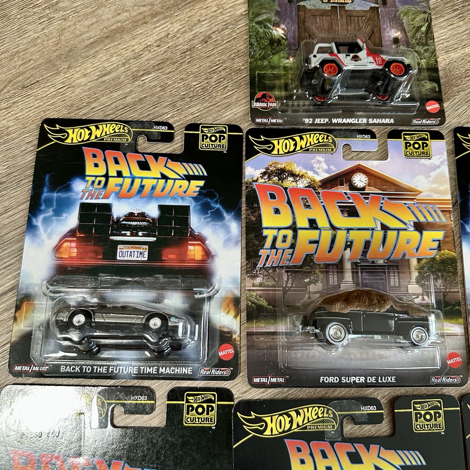 10 Hot Wheels Pop Culture Back to the Future Time Machine Diecast Jurassic Park