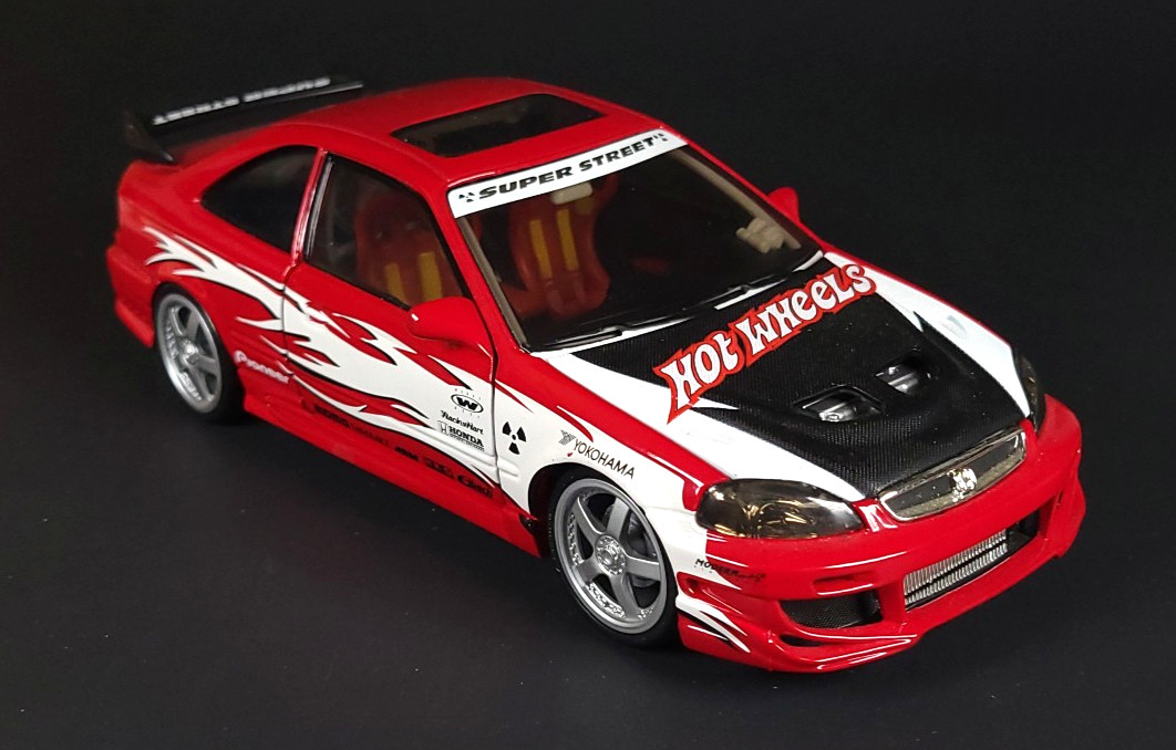 Hot Wheels No Box Honda Civic Si red Super Street 1/18