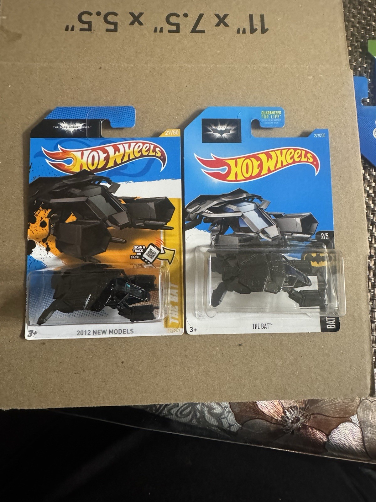 Hot Wheels 2012 New Models The Bat 27/50 Dark Knight Rises Batman & 2016 The Bat