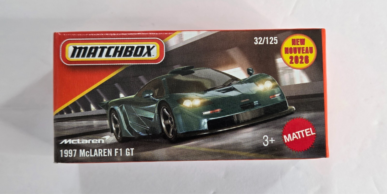 1997 McLaren F1 GT 32/125 Matchbox 2026 POWER GRABS JHP84 Showroom NEW 2026