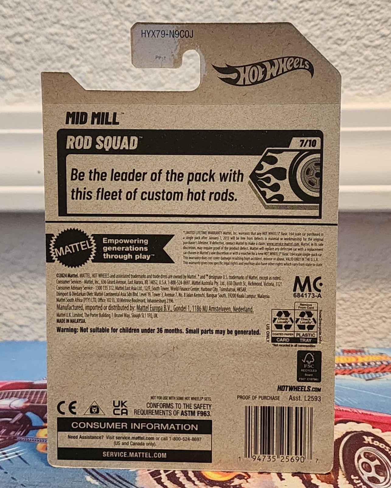 🔥Hot Wheels Rod Squad Series Teal Mid Mill🔥