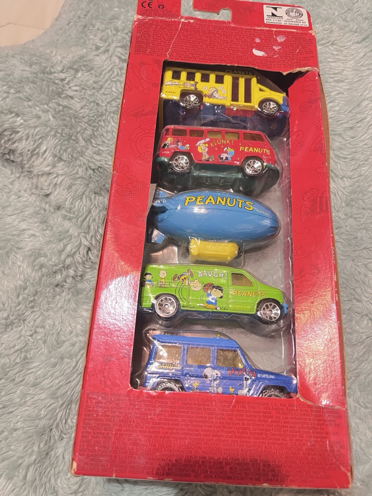 Matchbox Peanuts Gang 5-Pack 1:64 Diecast Vehicles Set, Unopened Box
