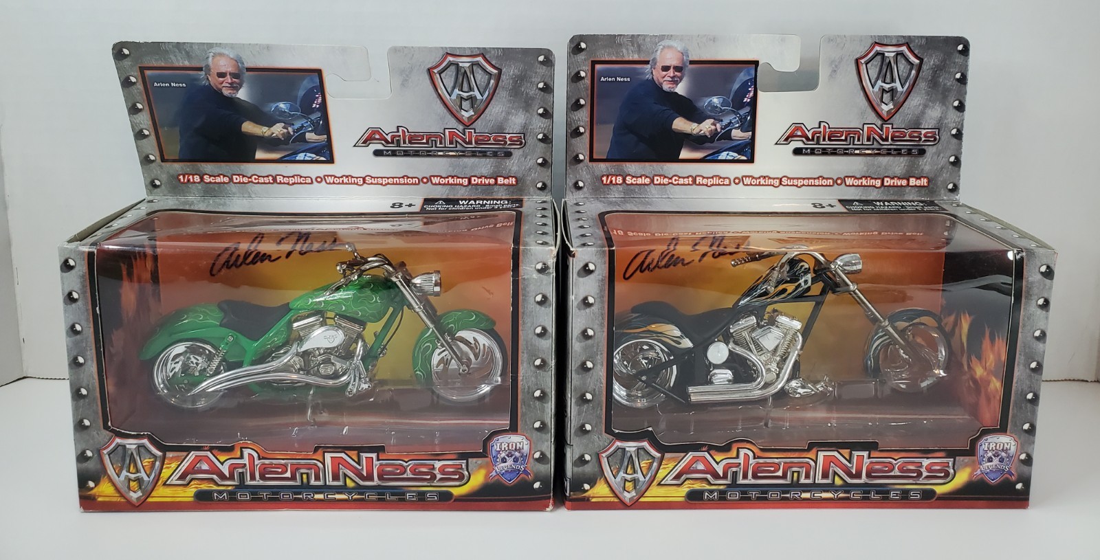 Arlen Ness Motorcycles 1:18 Scale Die Cast Motorcycle Iron Legends Lot