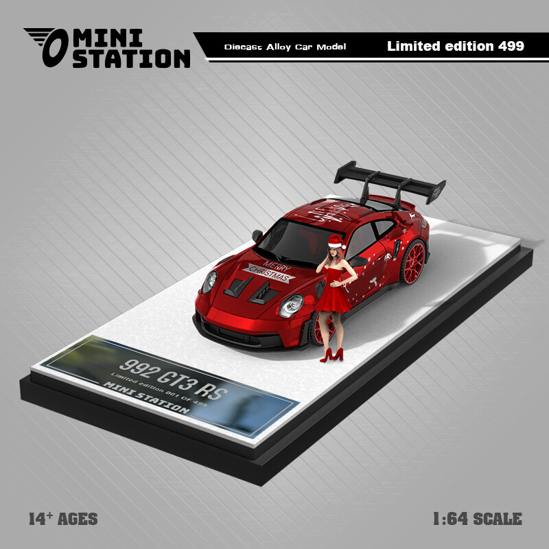 Mini Station 1:64 T1/RWB 964/992 GT3 SUP 2024 Christmas Model Car