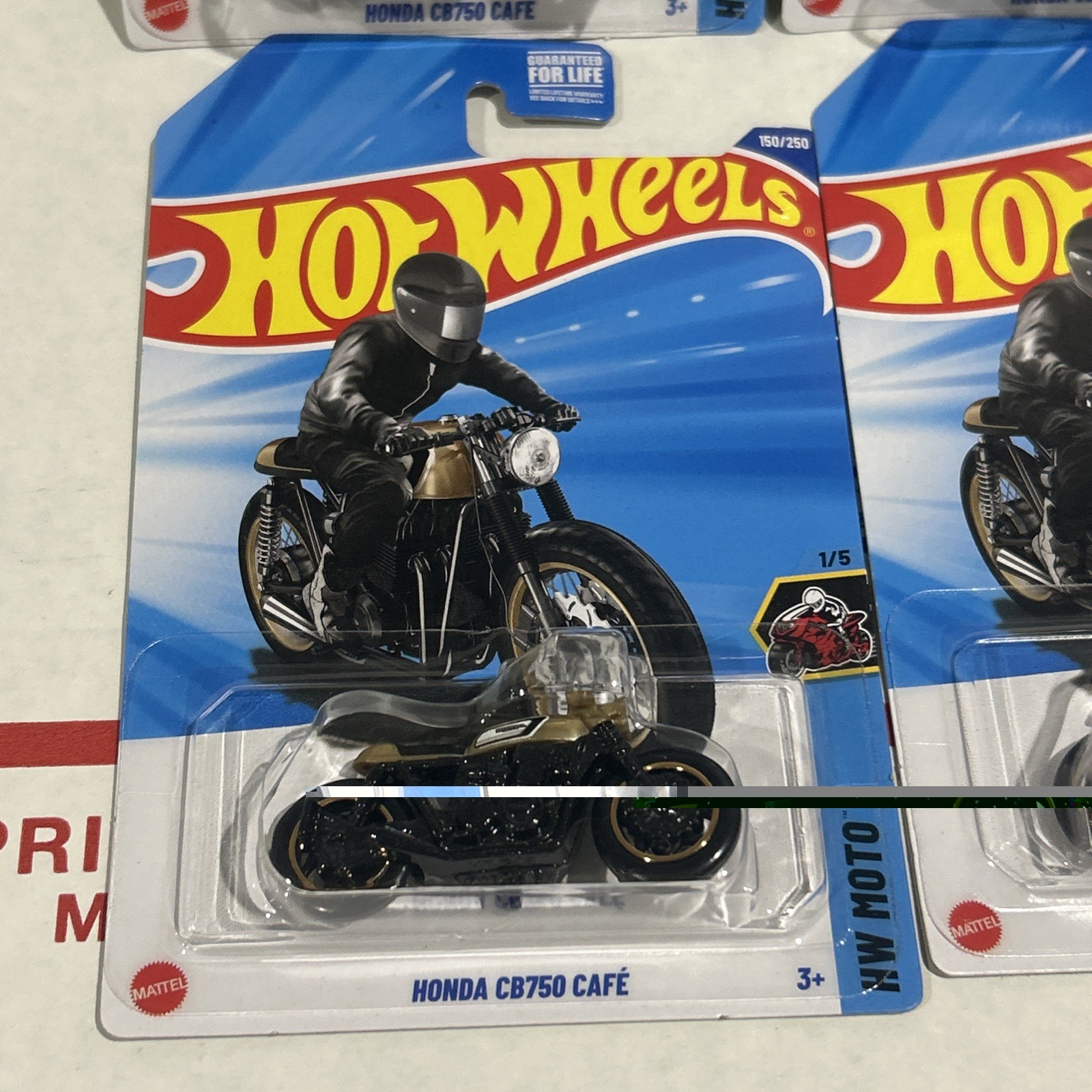 Lot of 4 NEW 2025 Hot Wheels Kroger Exclusive HONDA CB750 CAFE Motorcycles Card