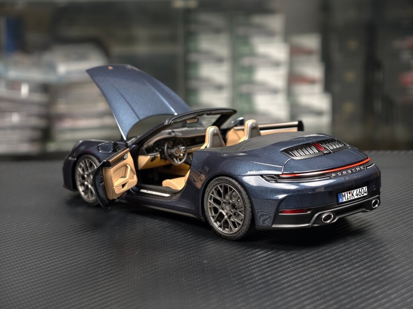 NOREV 1/18 Porsche 911 Carrera S Cabriolet 2024 Blue Diecast Car Model 187180