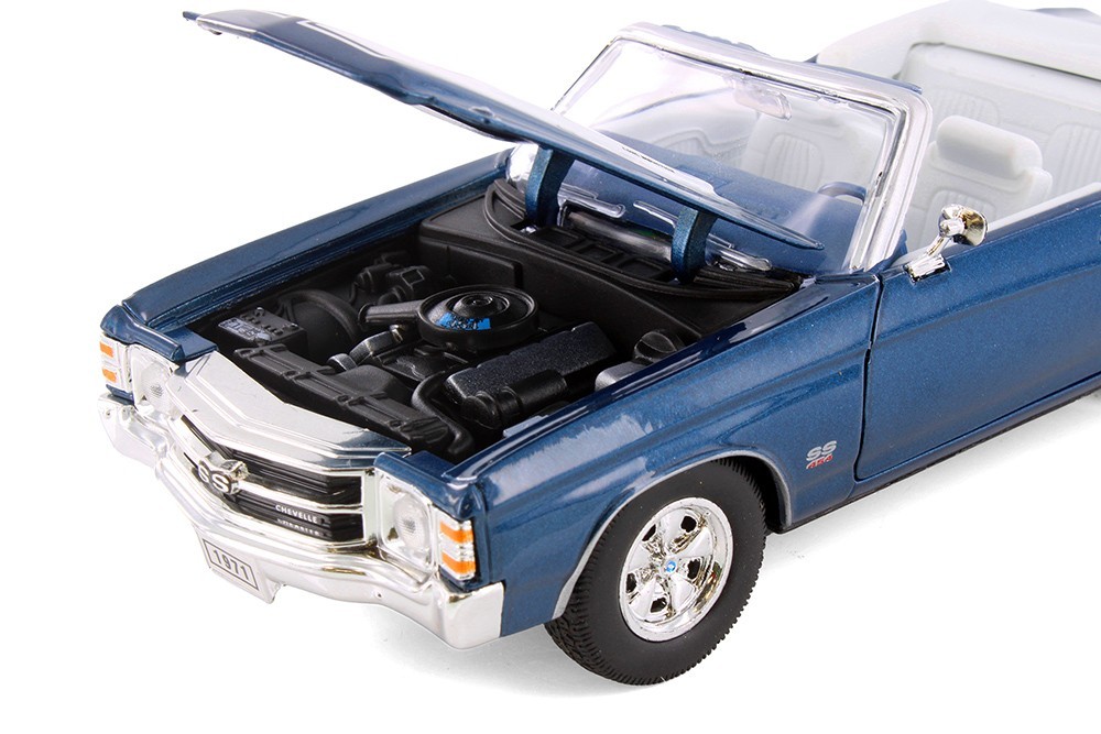 1971 Chevrolet Chevelle SS 454 1/24 Scale Diecast Model by Welly – BLUE