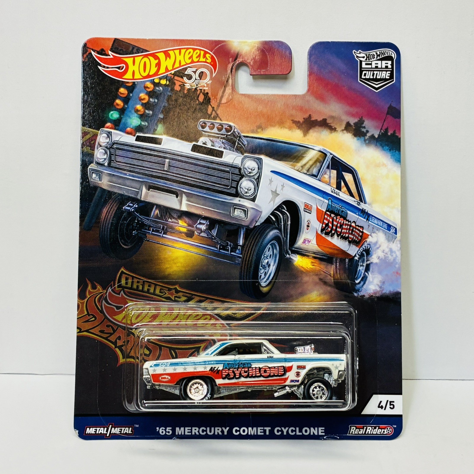 Hot Wheels 2018 Car Culture Drag Strip Demons 5 Car Set with protectors