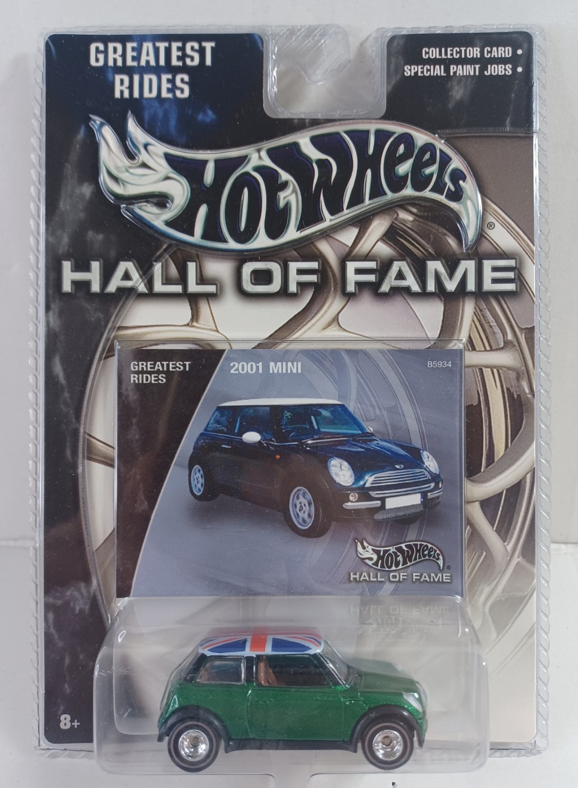 Hot Wheels Hall Of Fame 2001 Mini Cooper 1:64 Green Diecast Real Riders Peterson