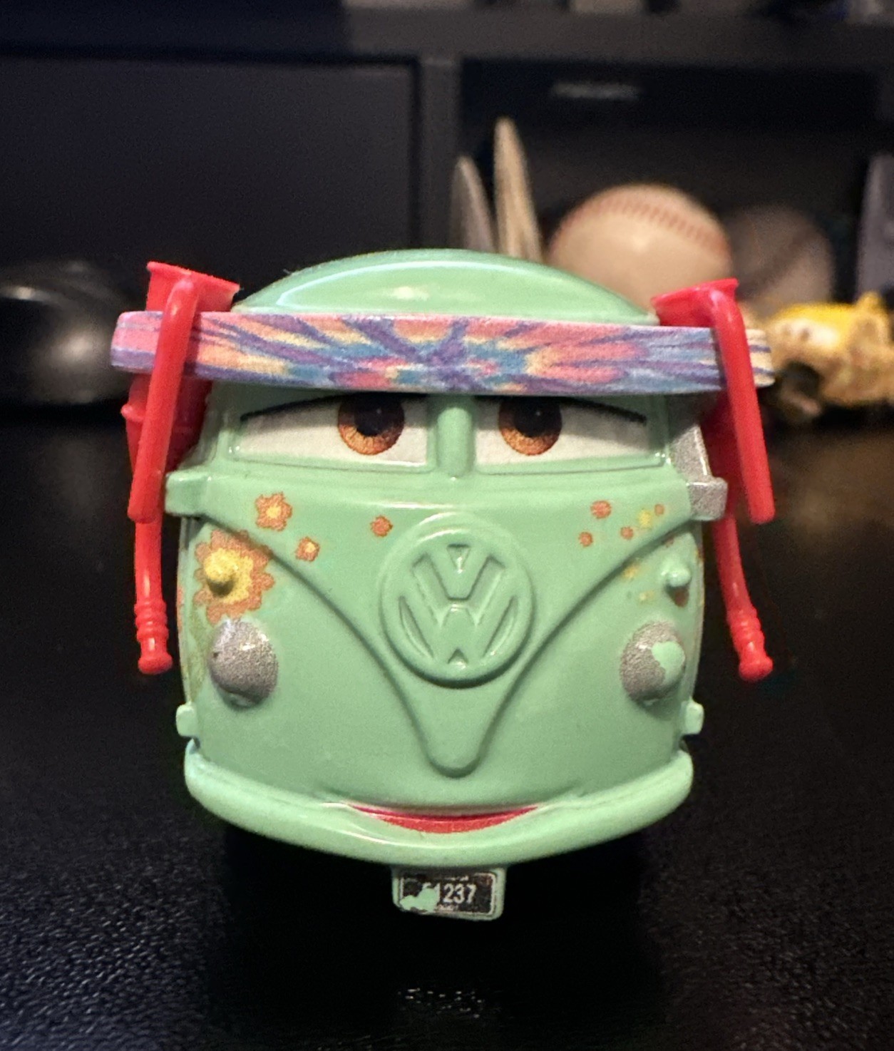 Pixar Cars Diecast Fillmore Rare With Headband Gas Cans Great Condition Disney