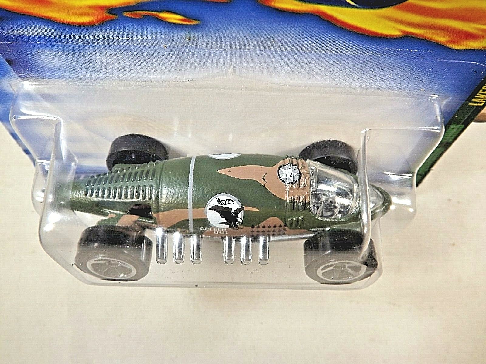2001 Hot Wheels #66 Rod Squardron Series 2/4 LAKESTER Camo Green w/Chrome 5 Sp