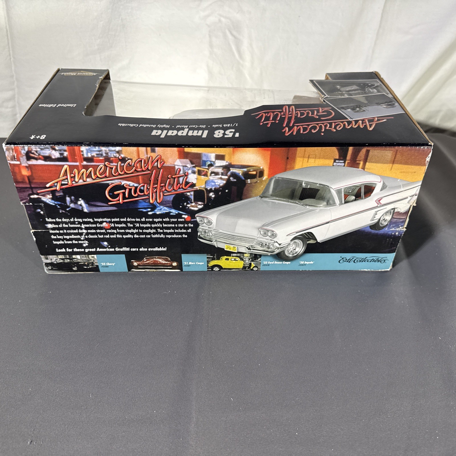 AMERICAN MUSCLE LIMITED EDITION AMERICAN GRAFFITI 58 IMPALA WHITE, NEW IN BOX!