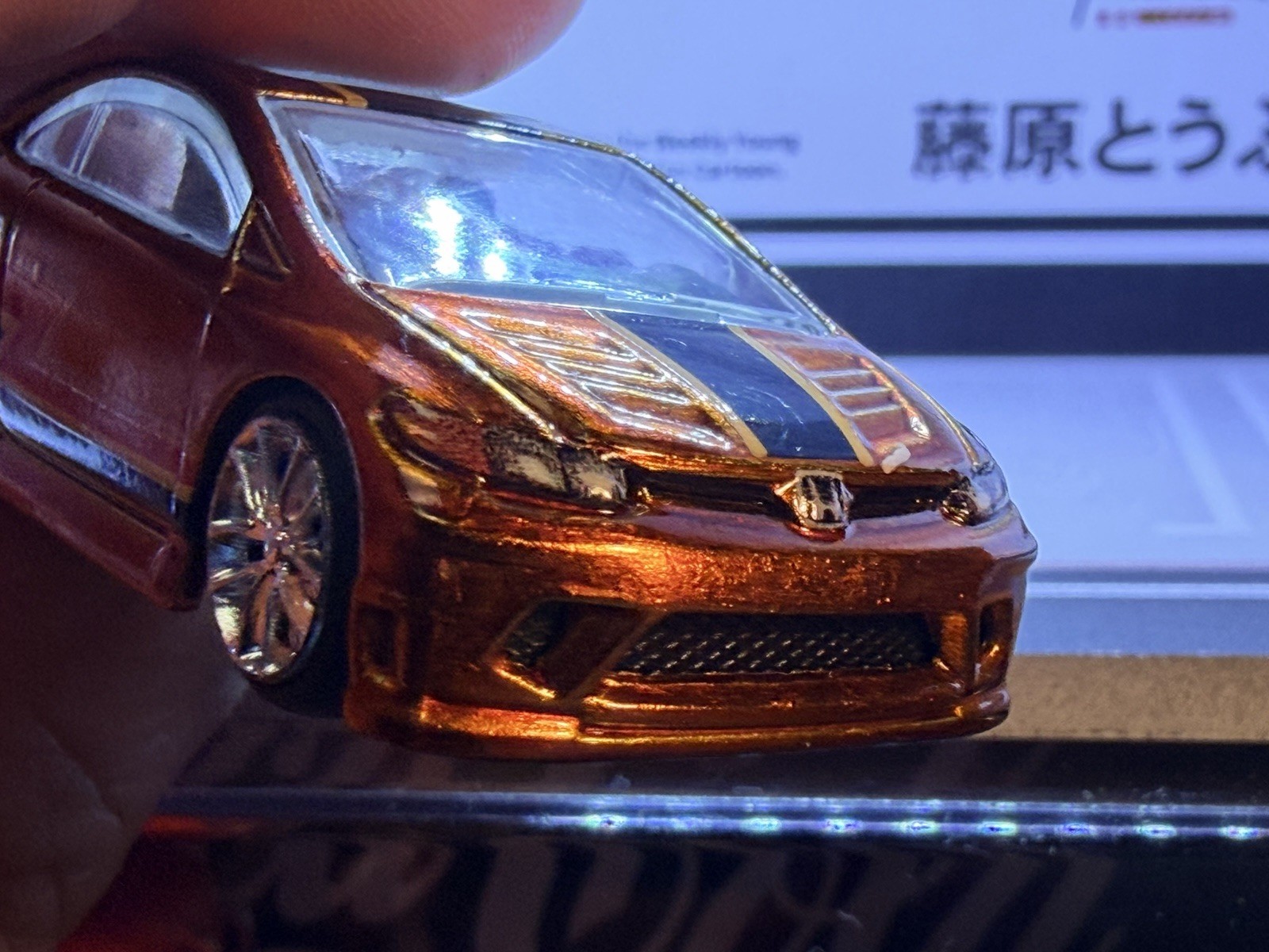 CUSTOM Orange 2006 Honda Civic Si • Real Riders 2025 Hot Wheels wheel swap
