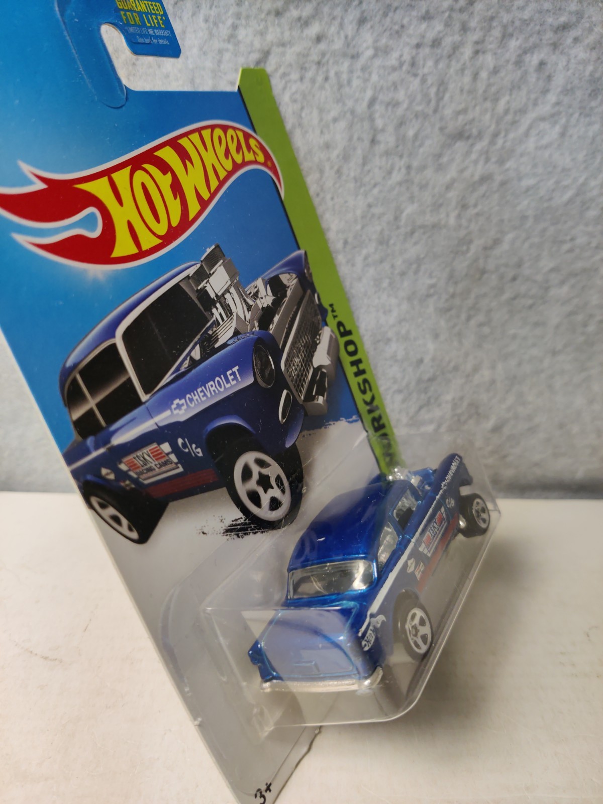 Hot Wheels 2014 HW Workshop Blue ‘55 CHEVY BEL AIR GASSER Collector #241/250