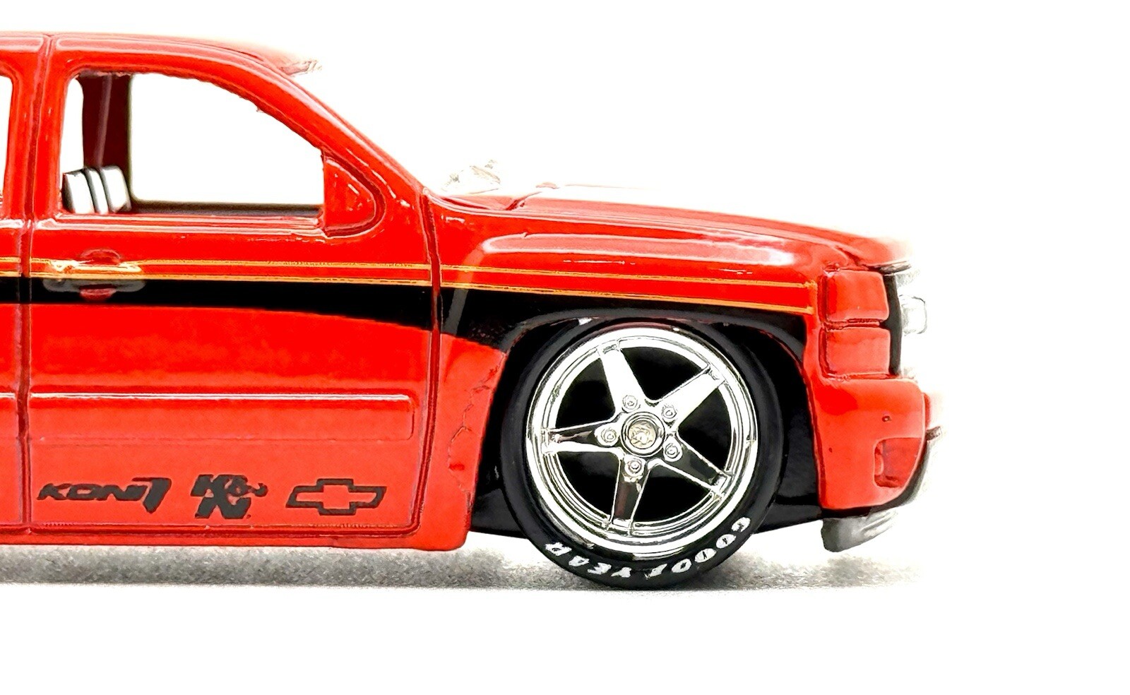 5x PACK Deep Dish Chrome Wheels FITS 07 SILVERADO Lettered Rubber Tire for 1/64