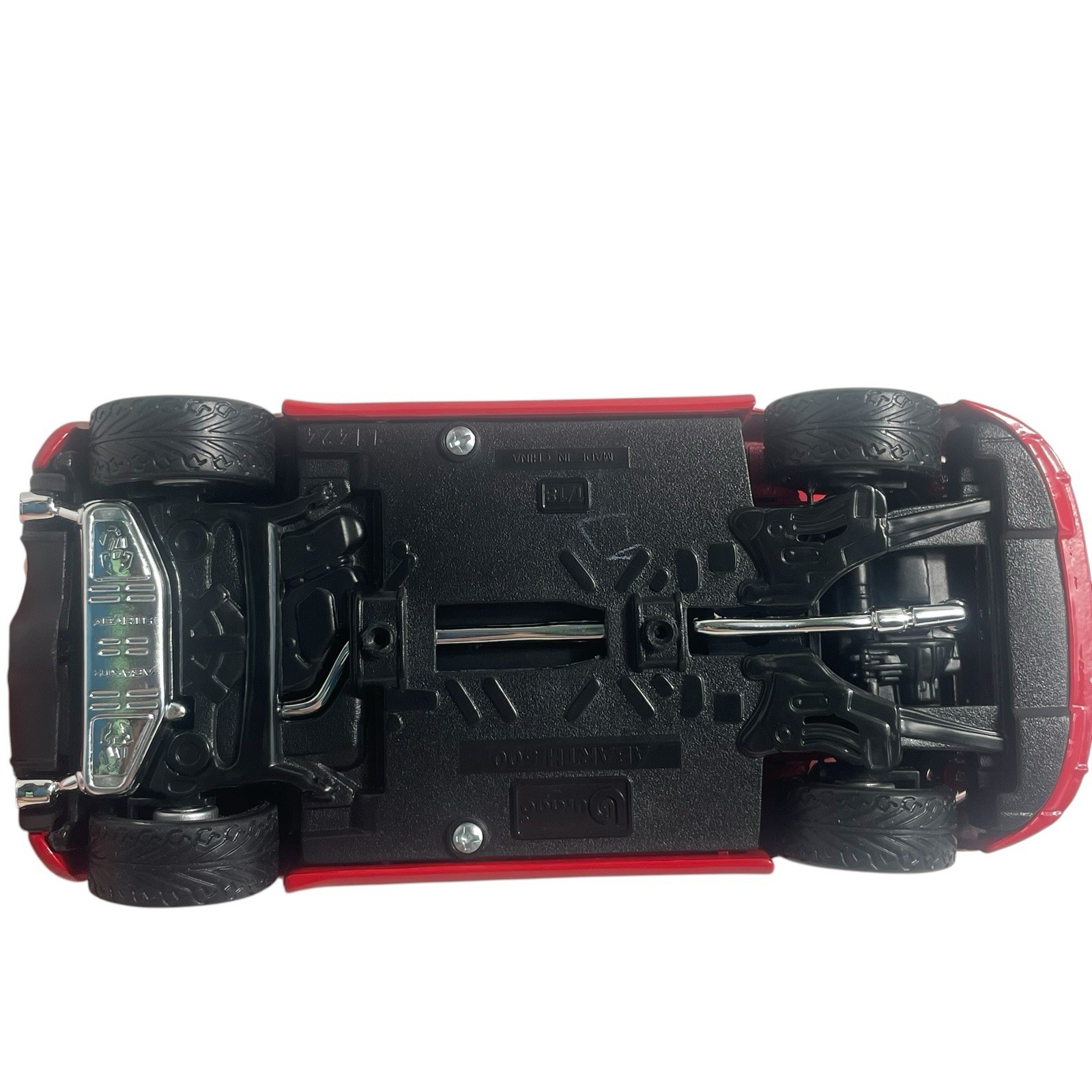 Burago Red 1/18 Abarth 500 Metal Die-Cast Detailed Model Car 7.5”L x 3.5”w x 3”h