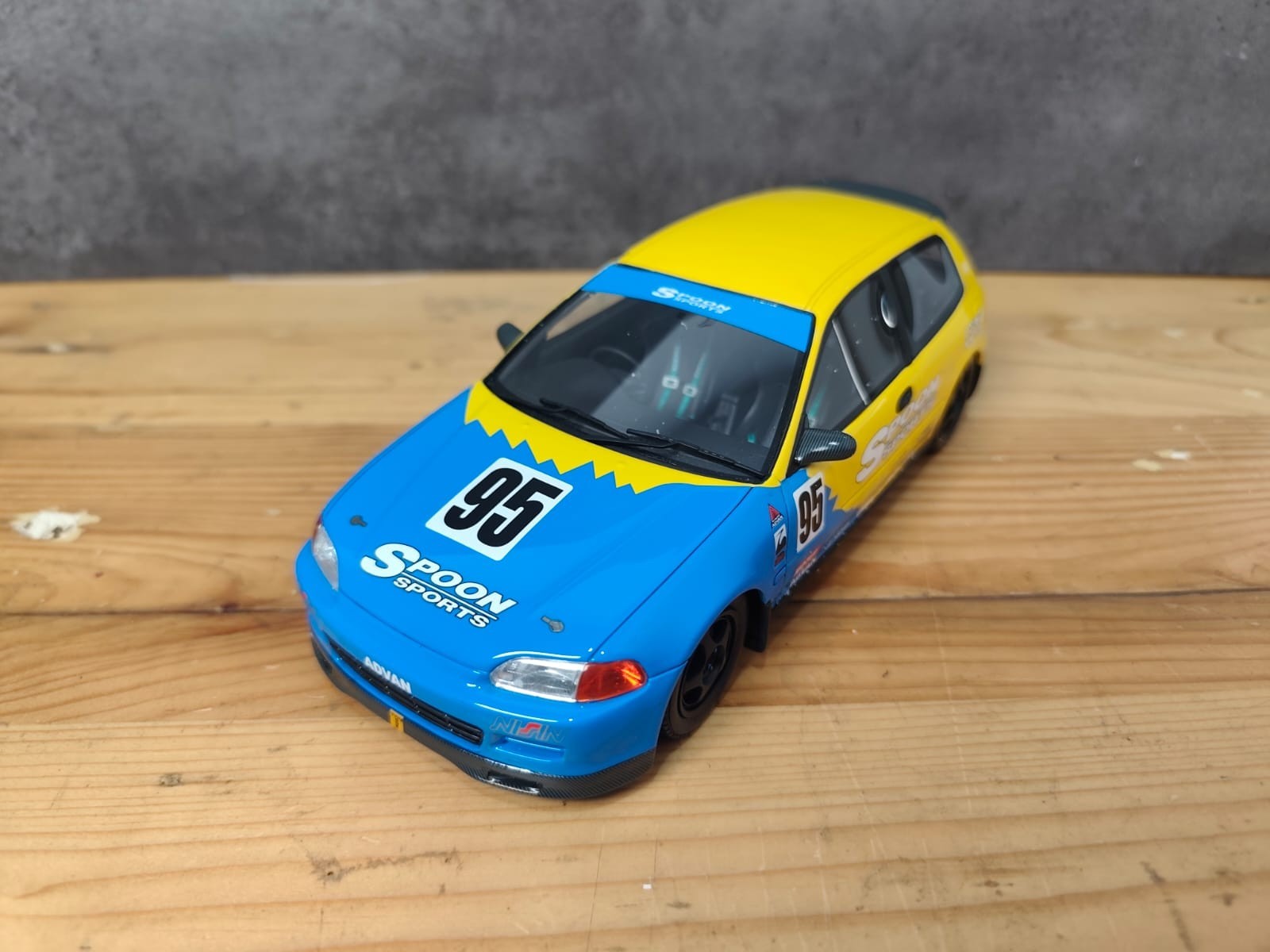 Otto Mobile 1/18 Scale Honda Civic (EG6) Spoon (Blue / Yellow)