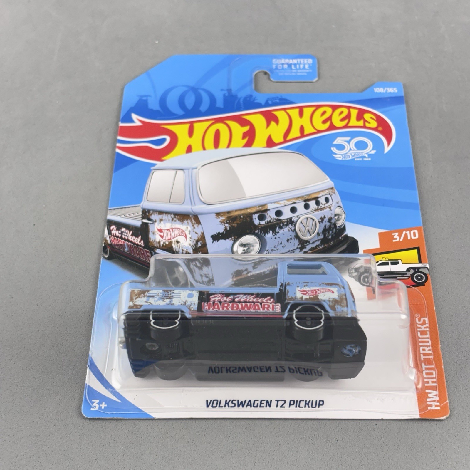 Hot Wheels Volkswagen T2 Pickup Blue w/ Rust Patina HW Hot Trucks 3/10 #108 2018