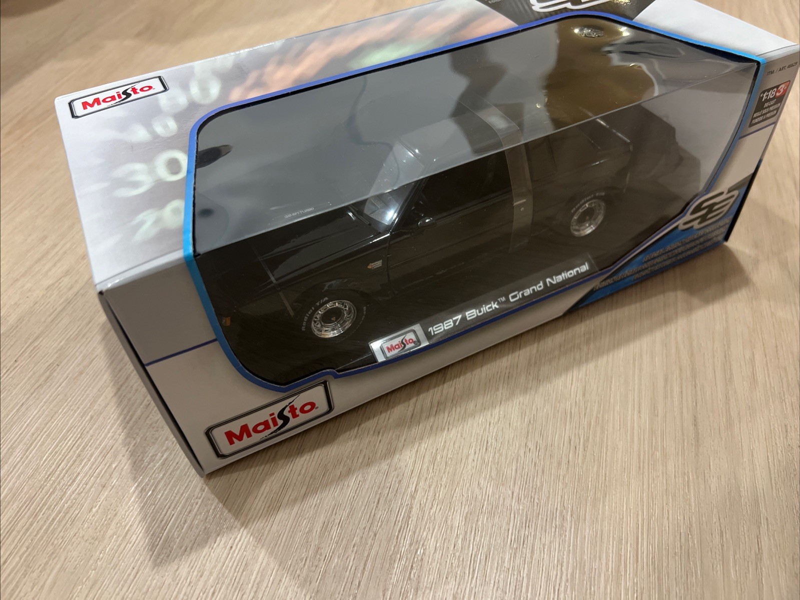1987 BUICK REGAL GRAND NATIONAL BLACK 1/18 DIECAST MODEL CAR MAISTO 31479