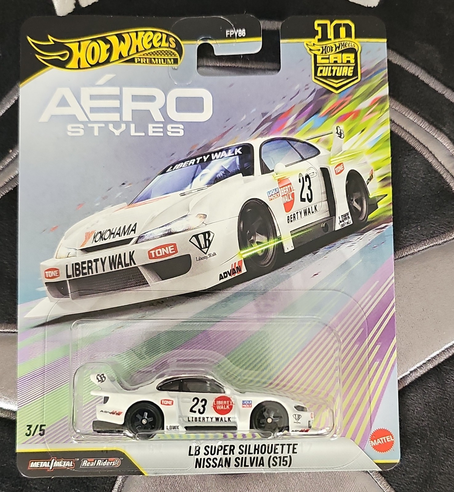Hot Wheels Car Culture Aero Styles Nissan Silvia S15 White.