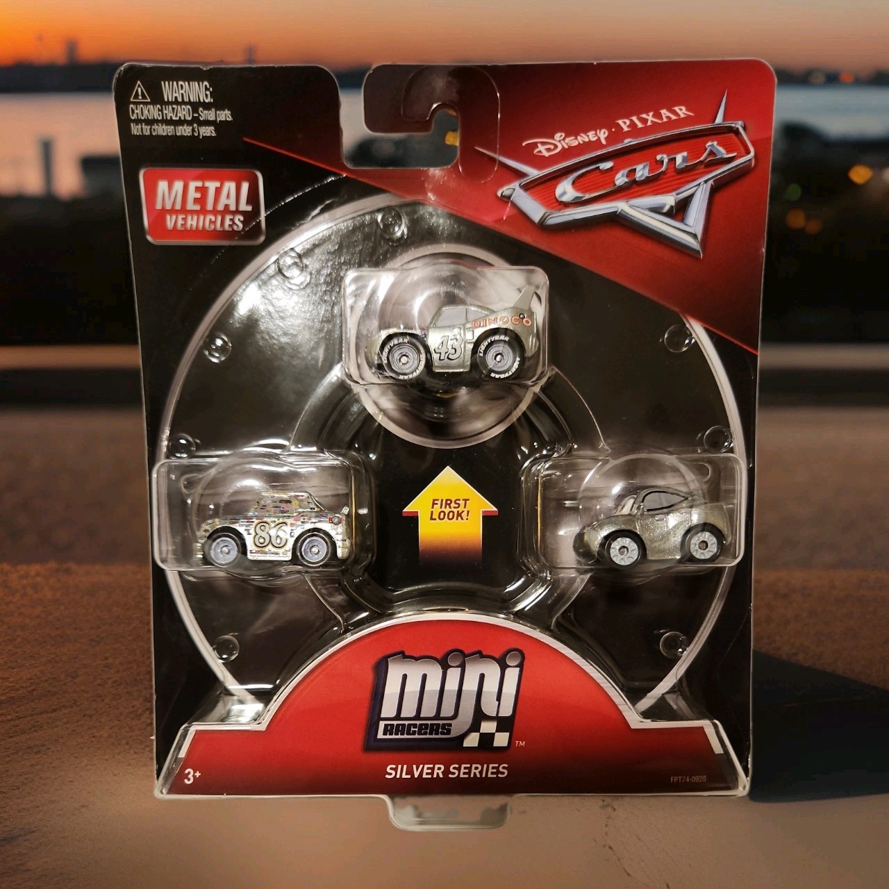 SILVER SERIES Pixar Cars MINI RACERS 3pk The King Chick Hicks Natalie FPT74-New!