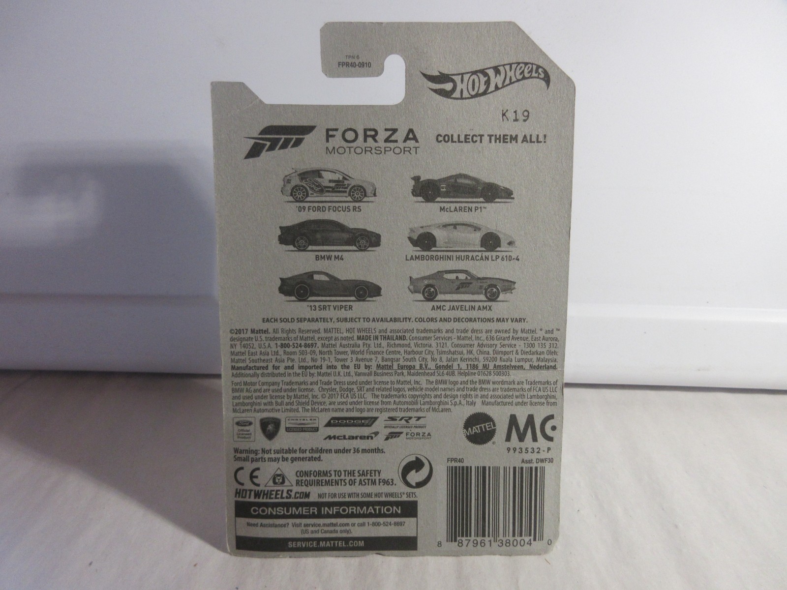 Hot Wheels Forza Motorsport Ford Falcon Race Car