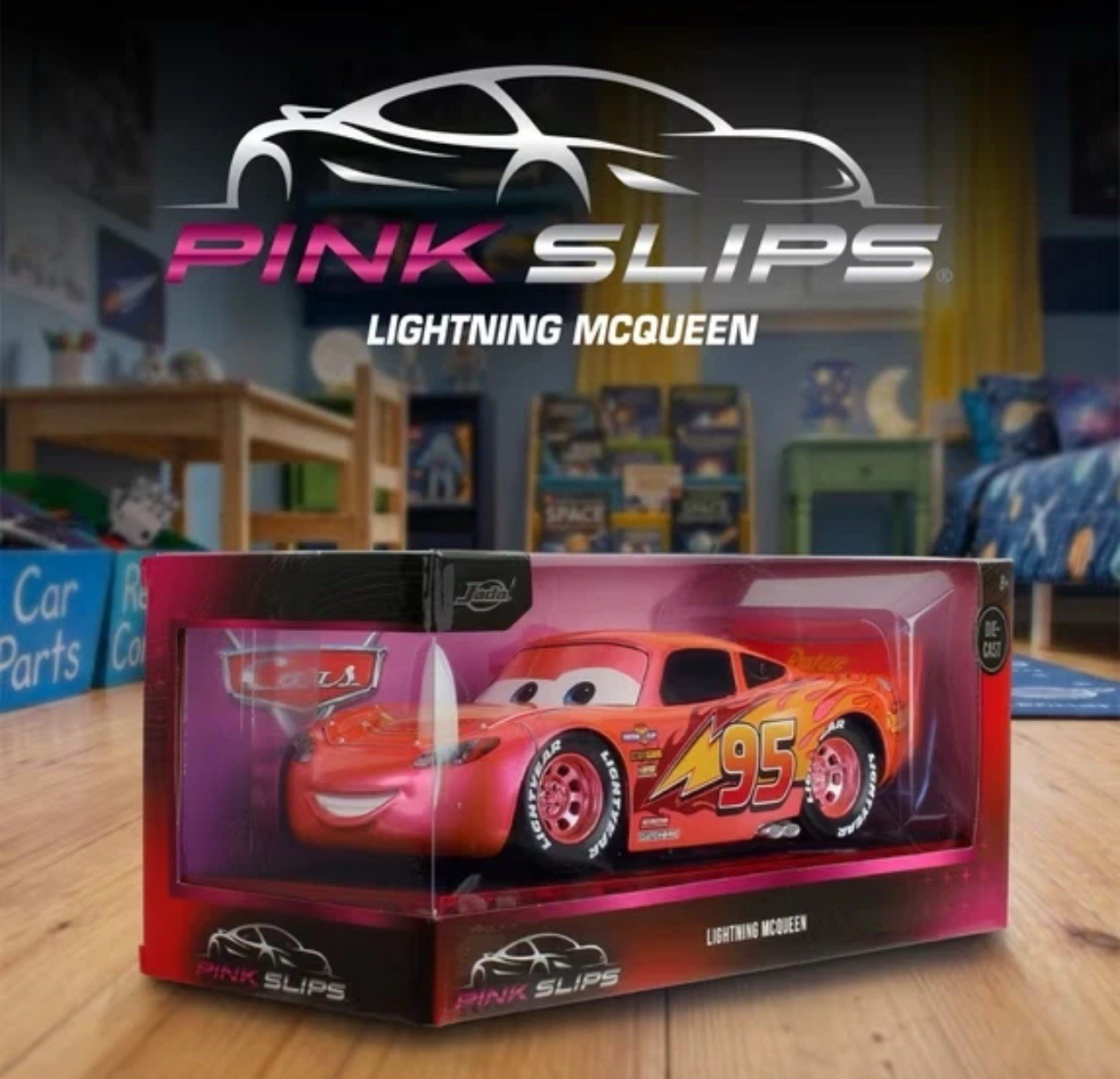 IN HAND Jada Pink Slips CHASE Disney Cars Lightning McQueen 1:24 FREE SHIP