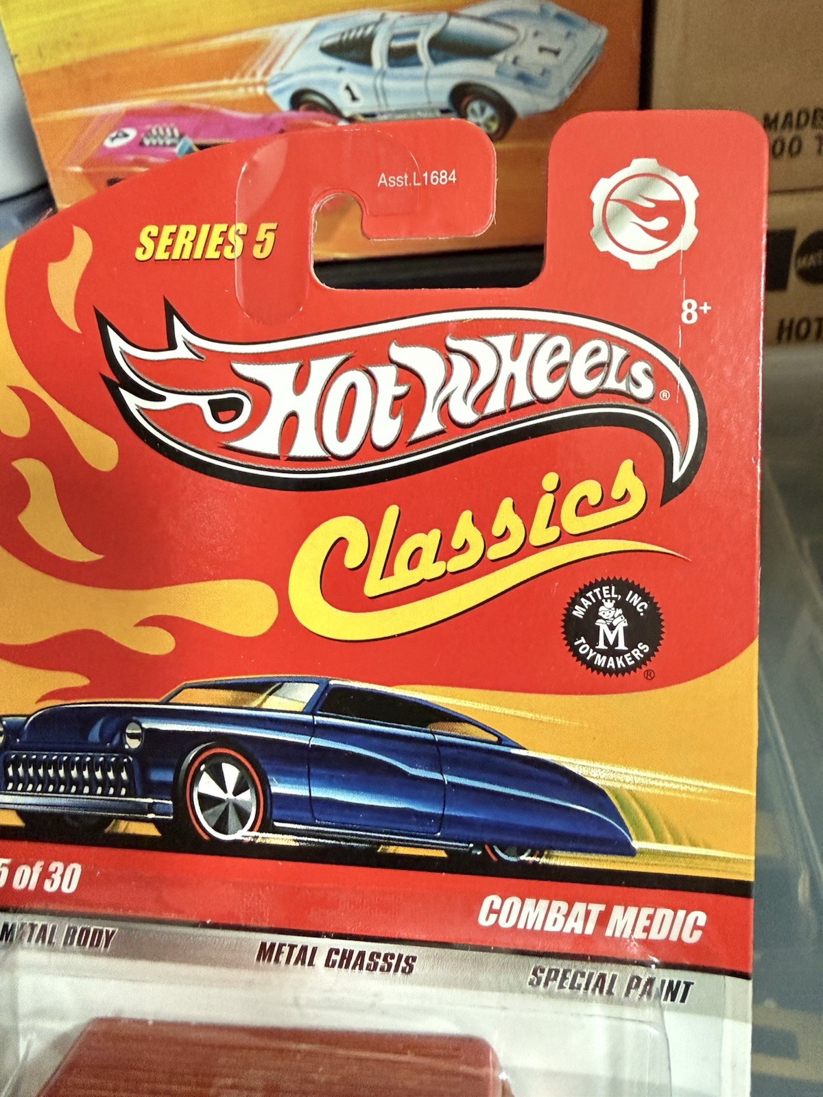 Hot Wheels Classics Series 5 – Combat Medic, Orange, non mint card