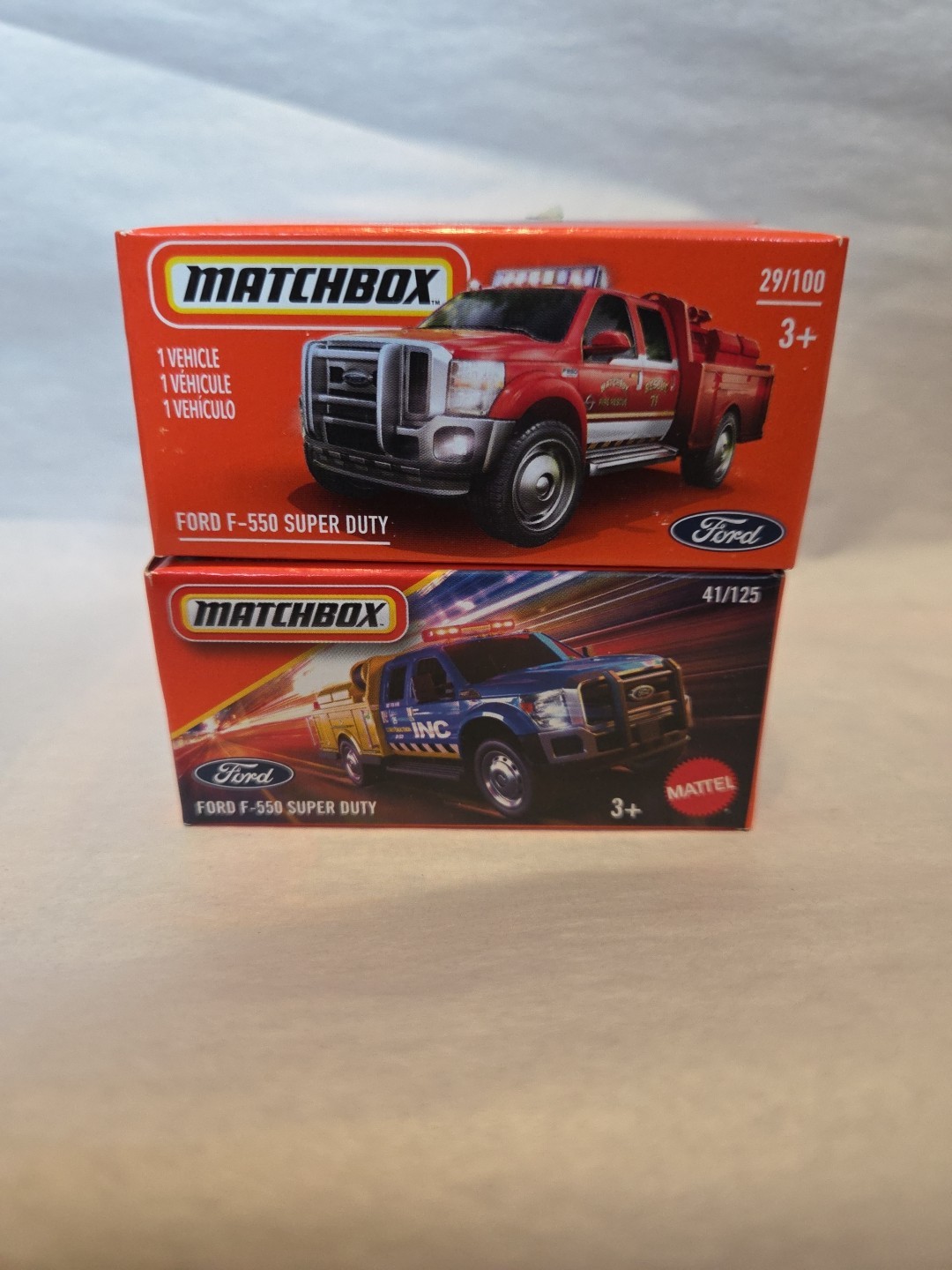Matchbox Power Grabs Ford F550 SUPER DUTY BRUSH FIRE TRUCK LOT OF 2