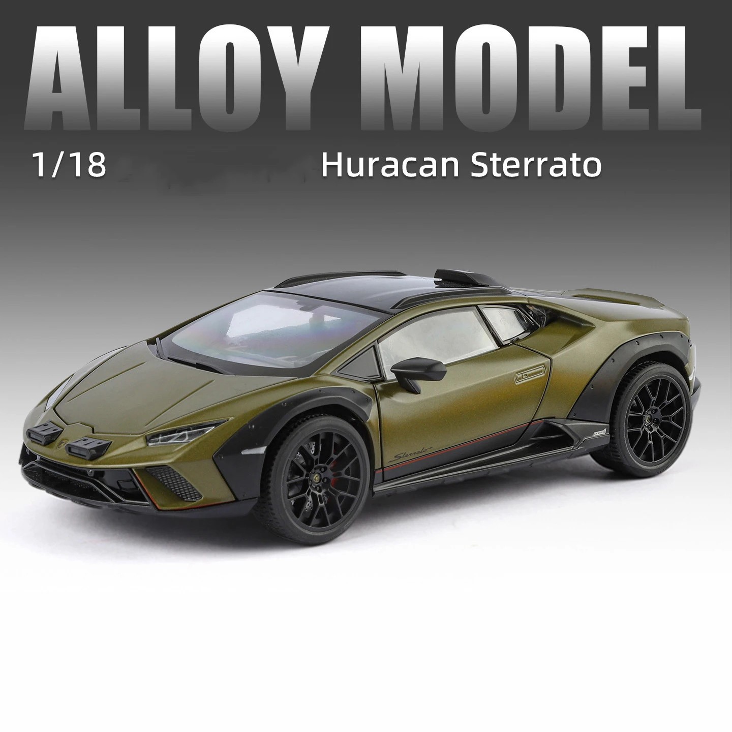 1:18 Lamborghini Huracan Sterrato Alloy Sports Car Model Diecast Metal Track Rac