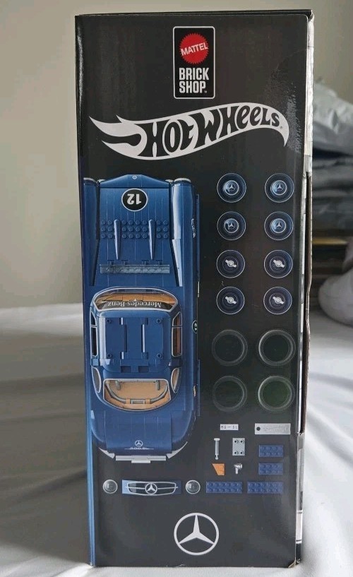 🔥 Hot Wheels x Mercedes-Benz 300 SL (1:12 Scale) Brick Shop Premium Building Se