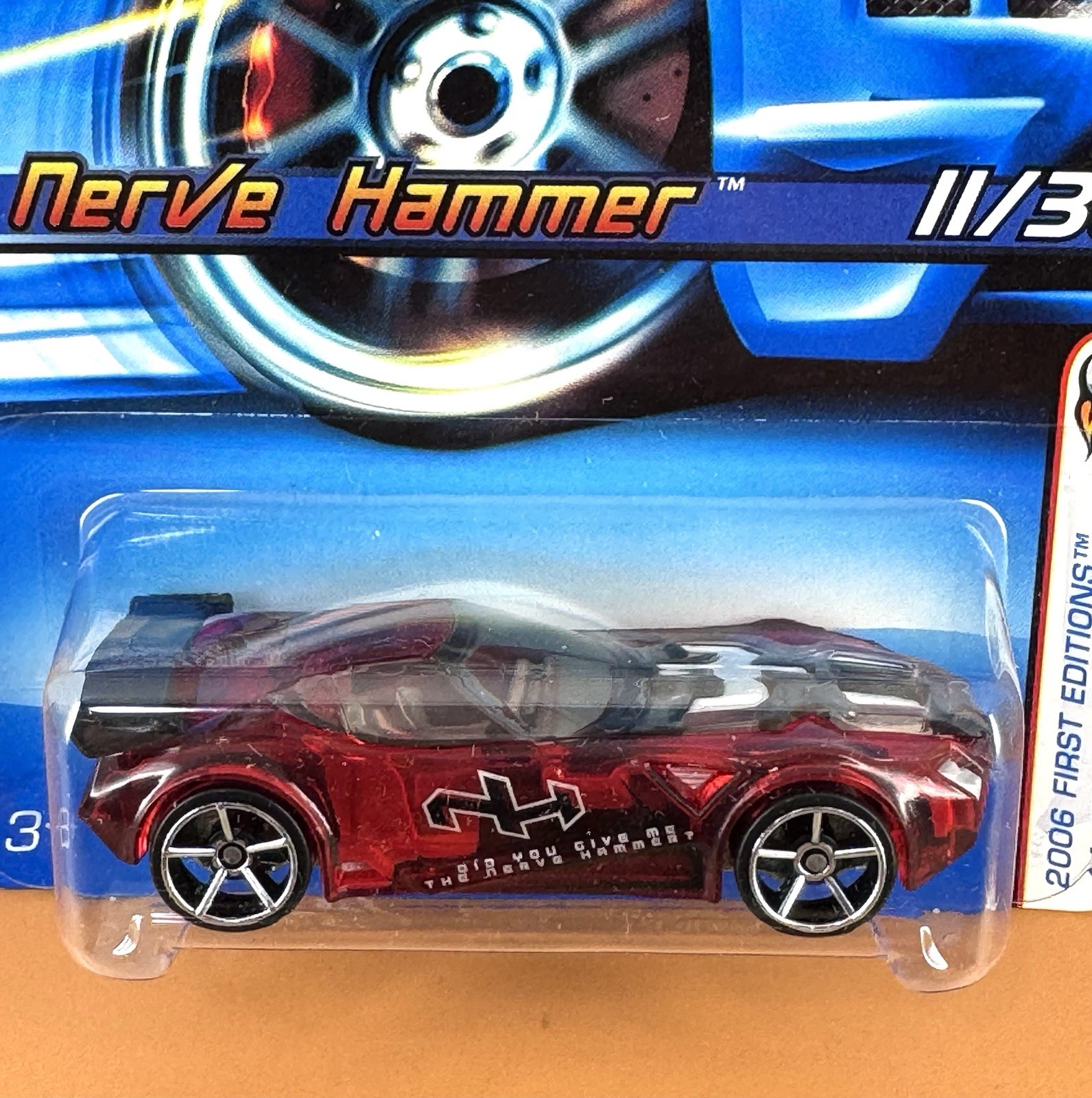 Hot Wheels 2006 First Editions NERVE HAMMER (lot of 2) w/FTE & o5 wheels 11/38