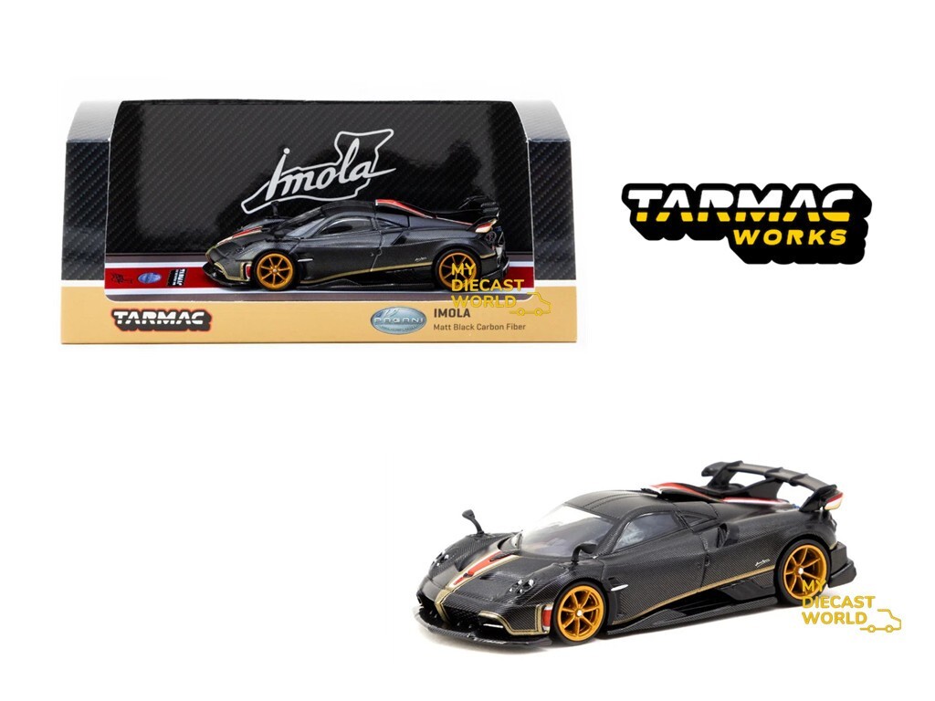 1/64 Tarmac Works Pagani Imola Limited Edition Matt Black Carbon Fiber