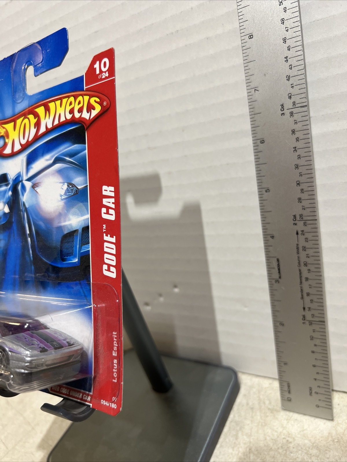 2007 Hot Wheels #94 Code Car 10/24 LOTUS ESPRIT Silver Variant w/Chrome 5Y Spoke