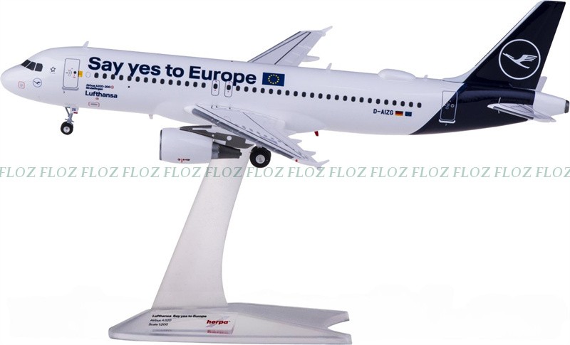 for Herpa for Lufthansa for Airbus A320 D-AIZG Say yes to Europe 1:200 Model