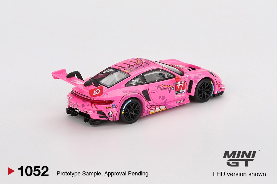 MINI GT Porsche 911 GT3 R #77 AO Racing 2024 IMSA Road America #1052~ 1/64